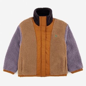 NWT Colorblocked Shearling Jacket by Bobo Choses